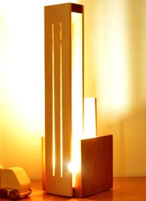 Светильник настольный из дерева Луизара Карри (НСС-007703)