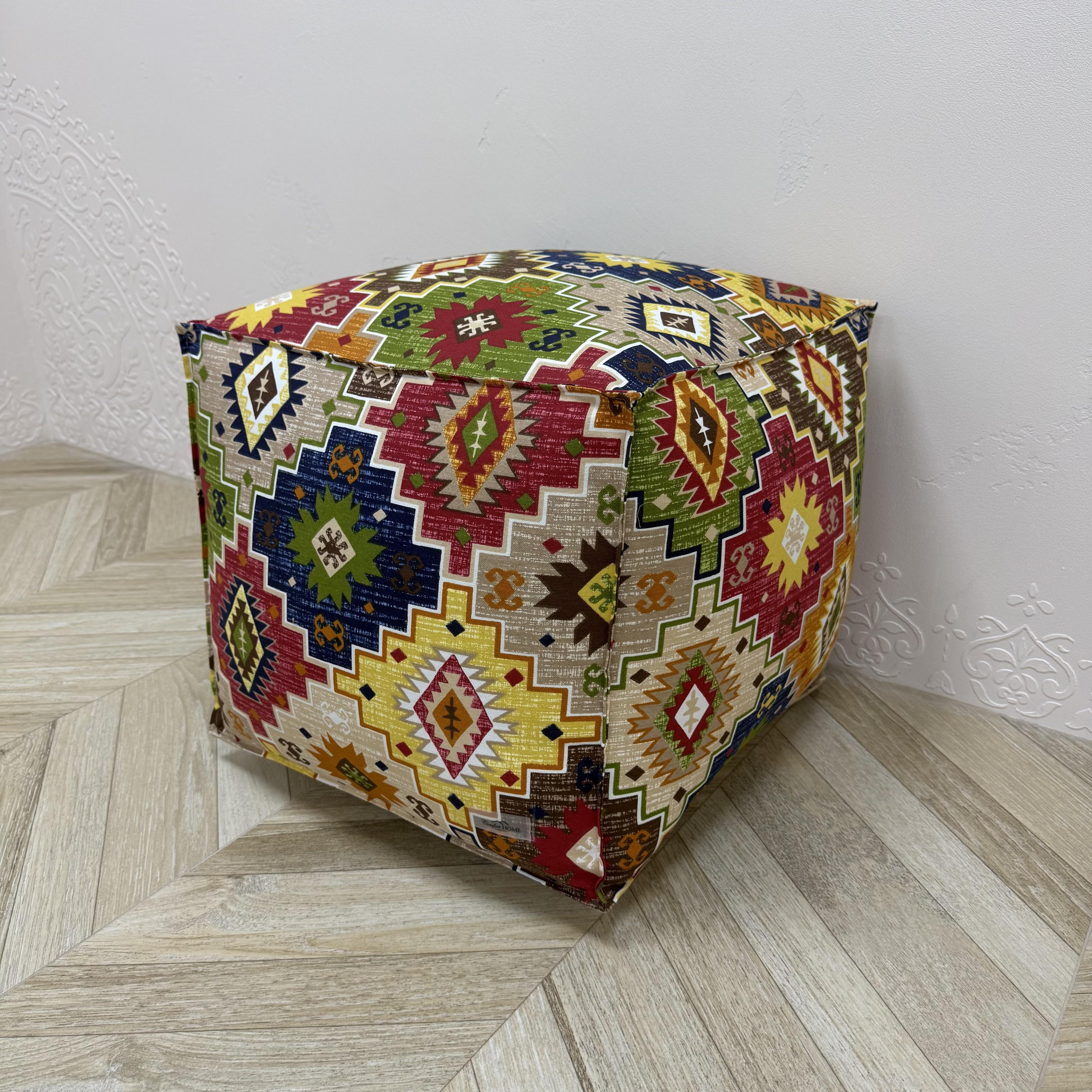 Бескаркасный пуф Comfort HOME Carpet панама 45х45х40 см