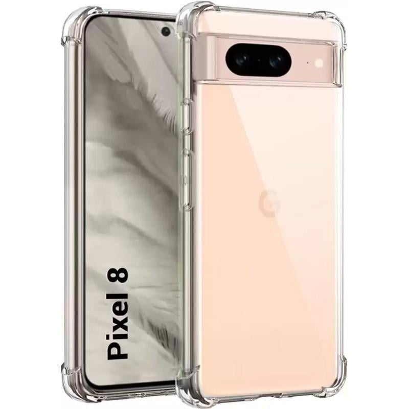 Противоударный TPU чехол GETMAN Ease logo усиленные углы Full Camera для Google Pixel 8 Бесцветный (прозрачный)
