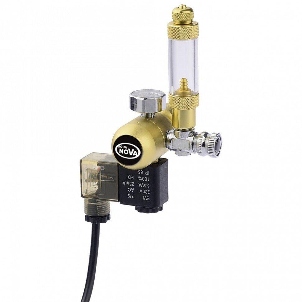 Редуктор CO2 Aqua Nova NCO2-REG со счетчиком пузырьков и электромагнитным клапаном (12652848)