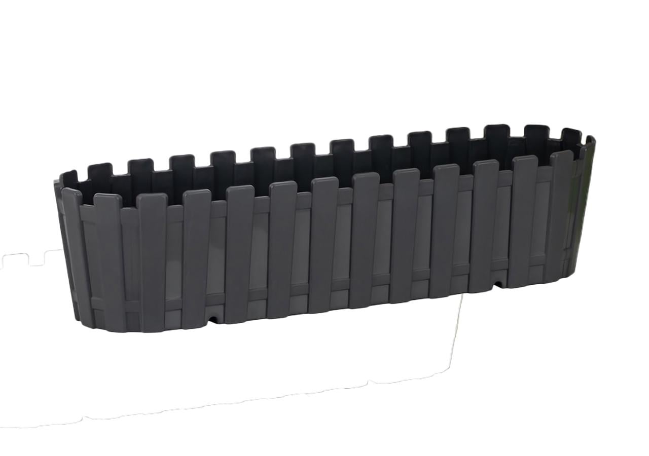 Вазон для цветов Poliwork Akasya Balcony подвесной 6 л 39x14x12 см Антрацит