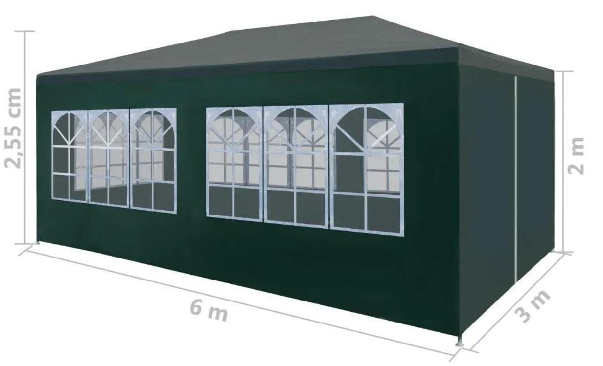 Павильон садовый AVKO Garden с 6 стенками 3х6 м Зеленый (25876876) - фото 6 Павильон садовый AVKO Garden с 6 стенками 3х6 м Зеленый (25876876) - фото 6