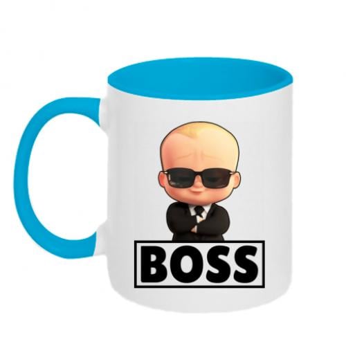 Чашка двухцветная Boss Baby 320 мл Белый с голубым (7569271-33-143494) - фото 1