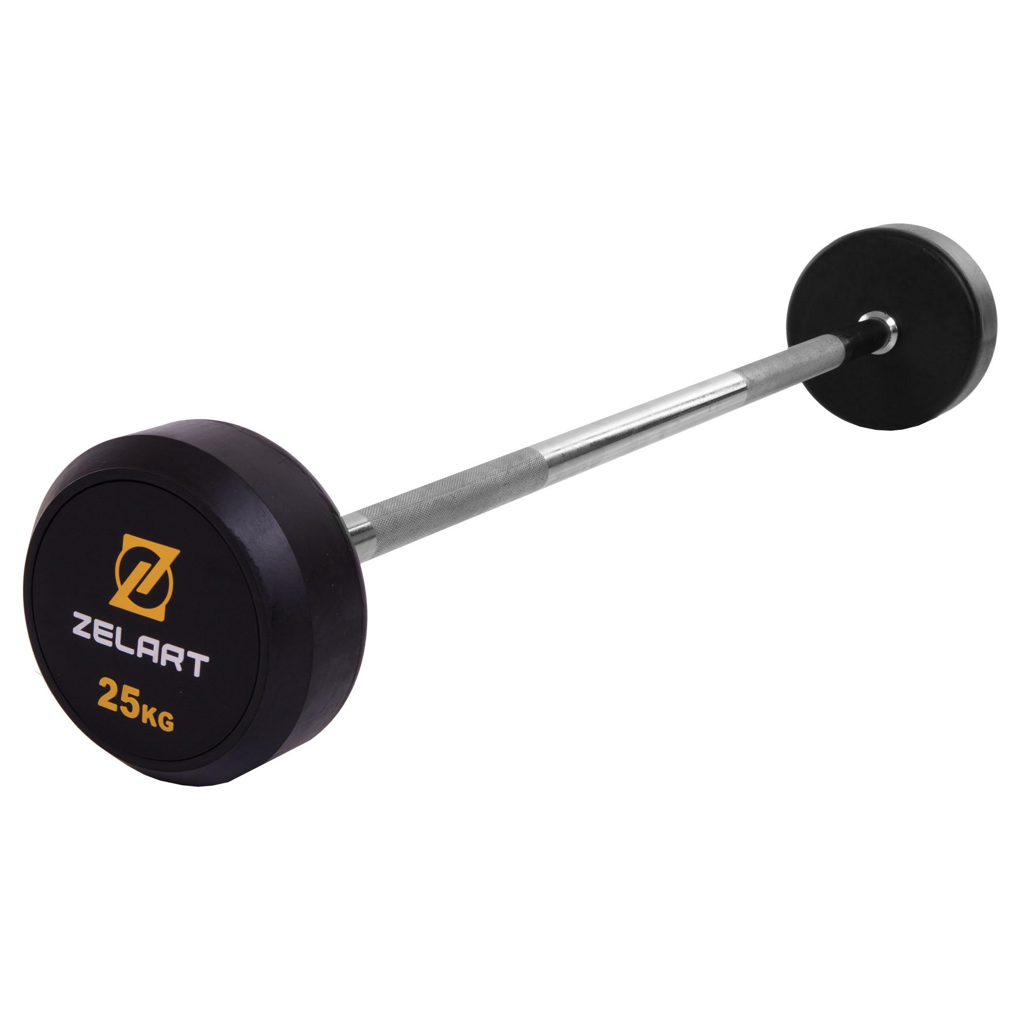 Штанга фіксована прогумована Zelart Rubber Coated Barbell TA-2685-25 95 см 25 кг (DR002523)