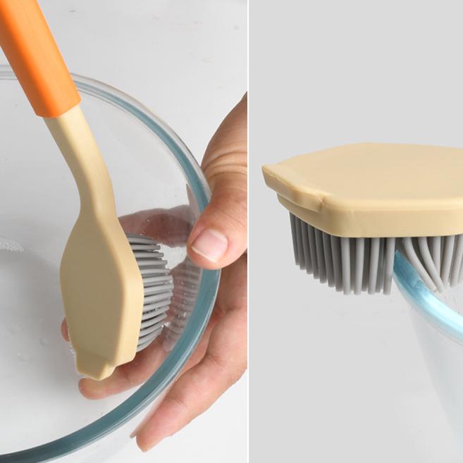 Щетка для мытья посуды 10930 26,8х6 см Оранжевый (4570708) - фото 3 Щетка для мытья посуды 10930 26,8х6 см Оранжевый (4570708) - фото 3