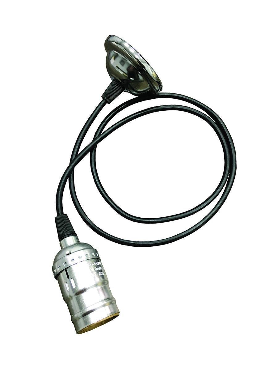 Підвісний світильник Levistella AMP33004-1 з хромованою основою та патроном Чорний (1887928297)