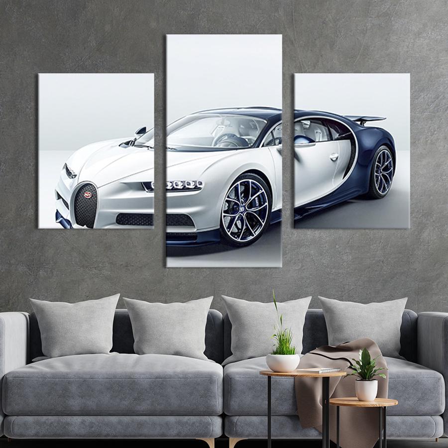 Картина для интерьера премиум-класса Bugatti Chiron 141x90 см (119-32)