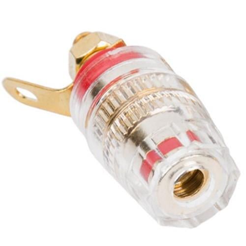Штекер-конектор SUNROZ Banana Plug 4 мм гніздо Gold/Red (A48561)