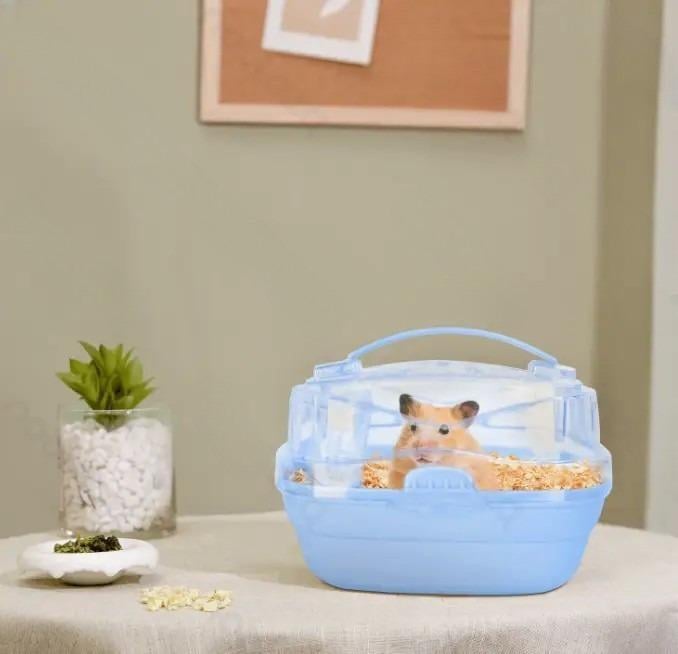 Переноска для хомяка с прозрачными стенками 20х16х14 см Синий (B40602K7E) - фото 4