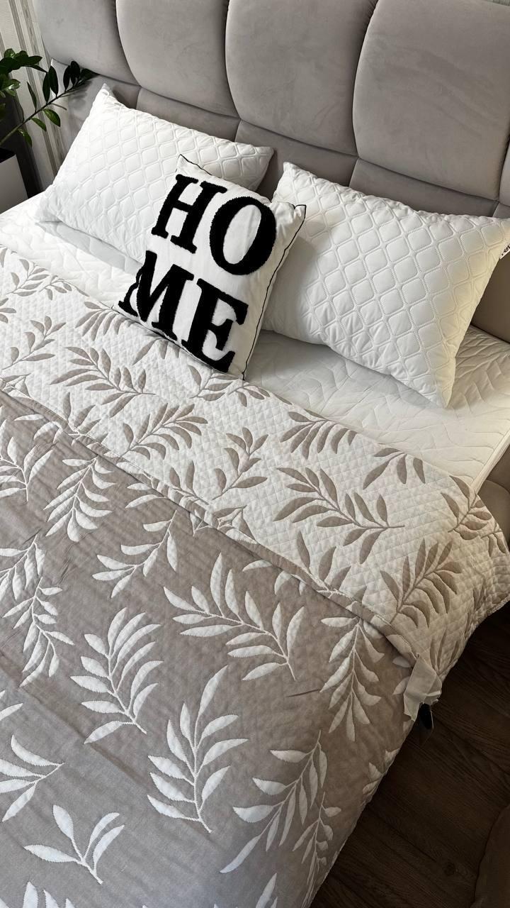 Покривало бавовняне 200х230 см Пудровий (Д-muslin25-007-02) - фото 4