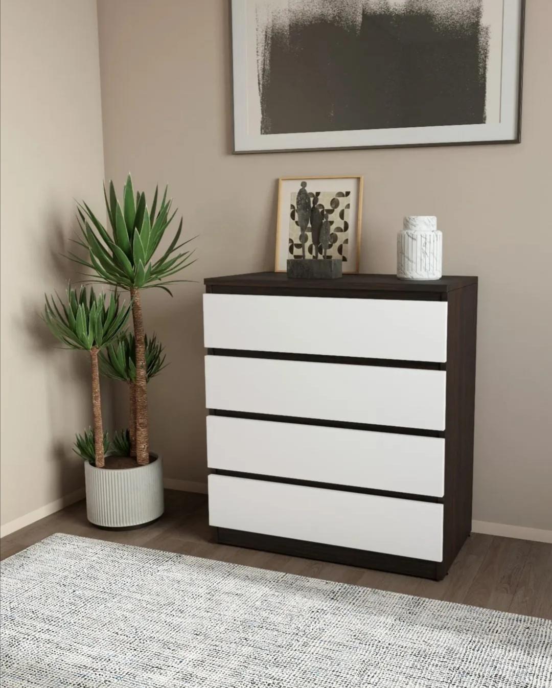 Комод Light 4 ящика Венге/Білий