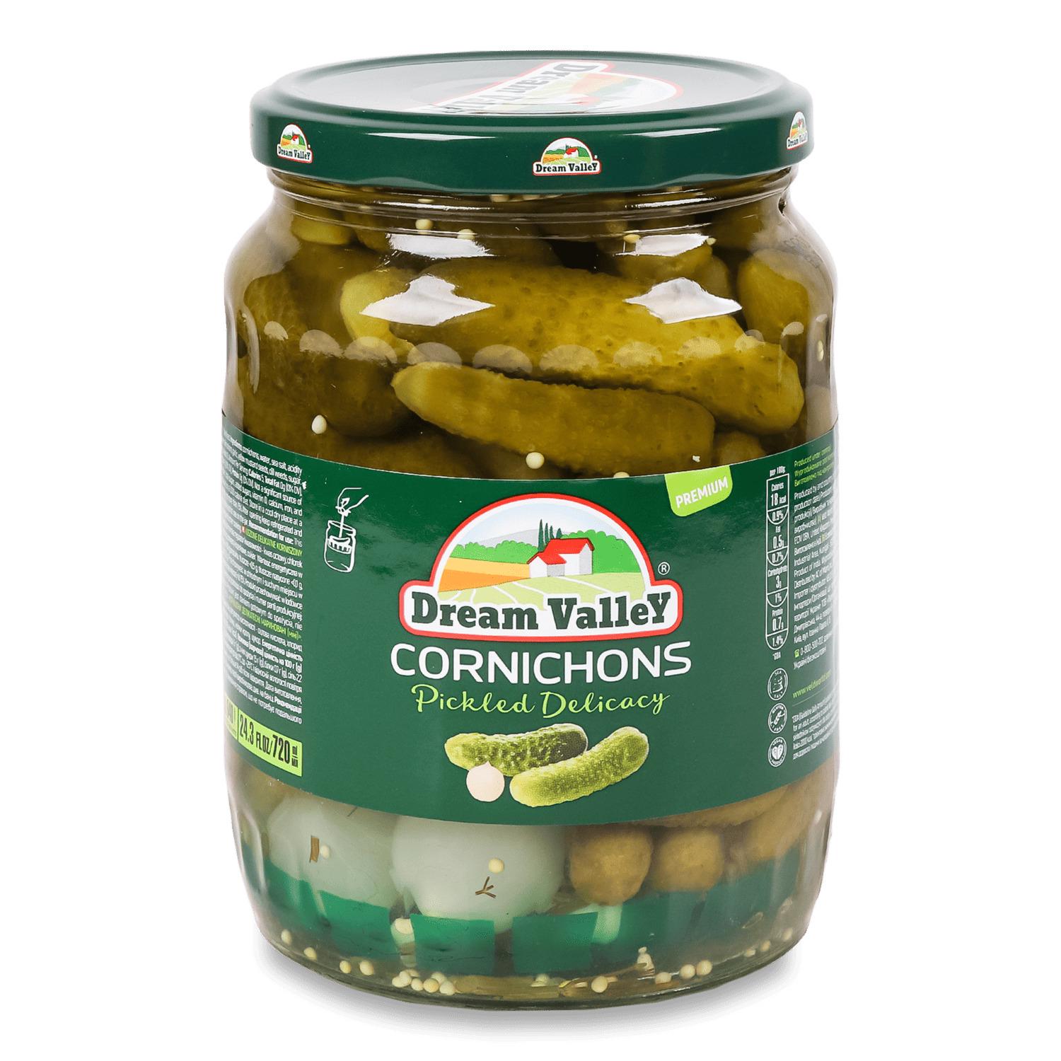 Корнішони Dream Valley Cornichons Pickled Delicacy 640 г