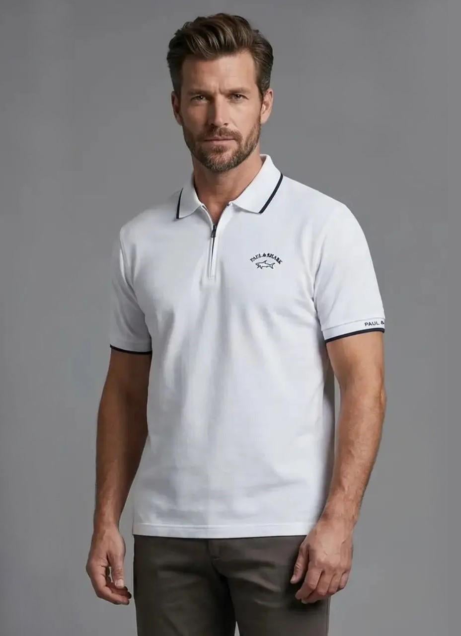 Поло мужское Paul&Shark Zipper Polo PSL-16012WT XL