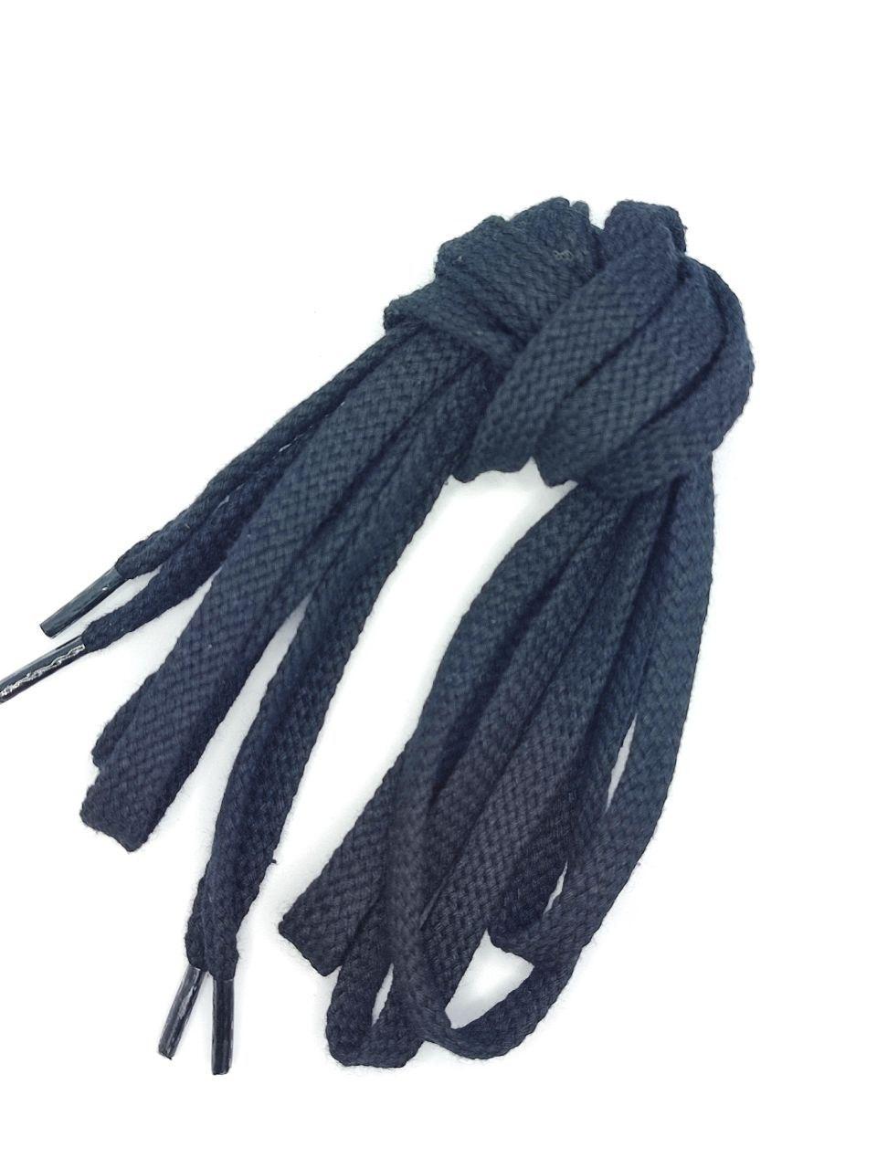 Шнурки для обуви плоские 8 мм 150 см Черный (2459173173)