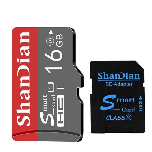 Карта пам'яті ShanDian micro SD 16 GB Class 10 з адаптером (Shan16GB)