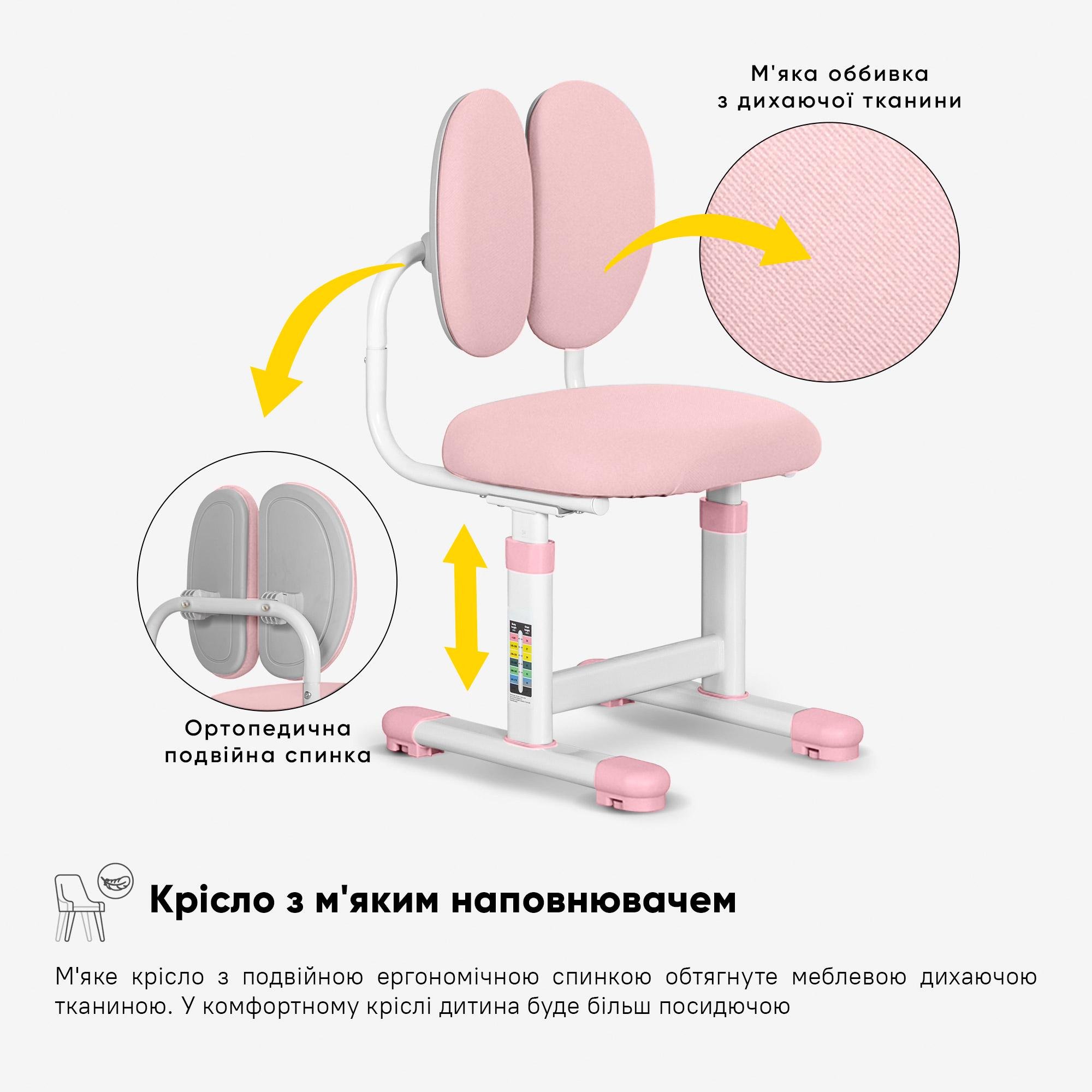 Комплект меблів Evo-Kids (стіл+стілець+полиця+лампа) BD-20 PN - фото 6 Комплект меблів Evo-Kids (стіл+стілець+полиця+лампа) BD-20 PN - фото 6