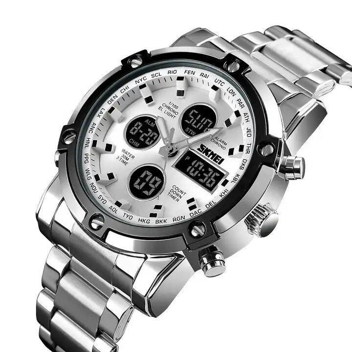 Годинник Skmei чоловічий наручний 1389SI watch Silver/Silver (12320) - фото 2 Годинник Skmei чоловічий наручний 1389SI watch Silver/Silver (12320) - фото 2