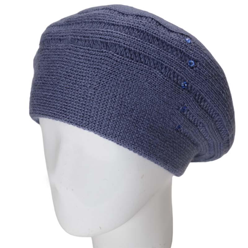 Берет женский Lirus Черта двойной Джинсовый (131663)