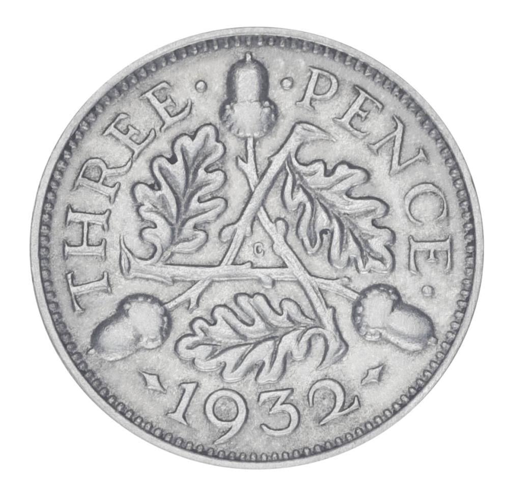 Коллекционная монета Великобритания 3 пенса 1932 VF (KM#831)