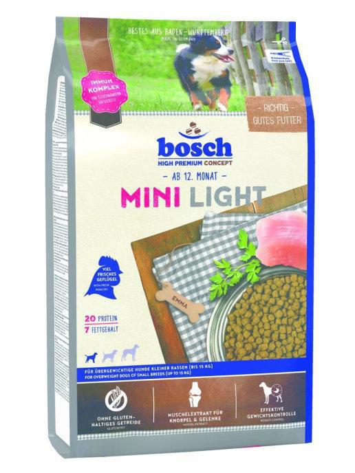 Корм для собак сухой Bosch HPC Mini Light для маленьких пород склонных к полноте 1 кг