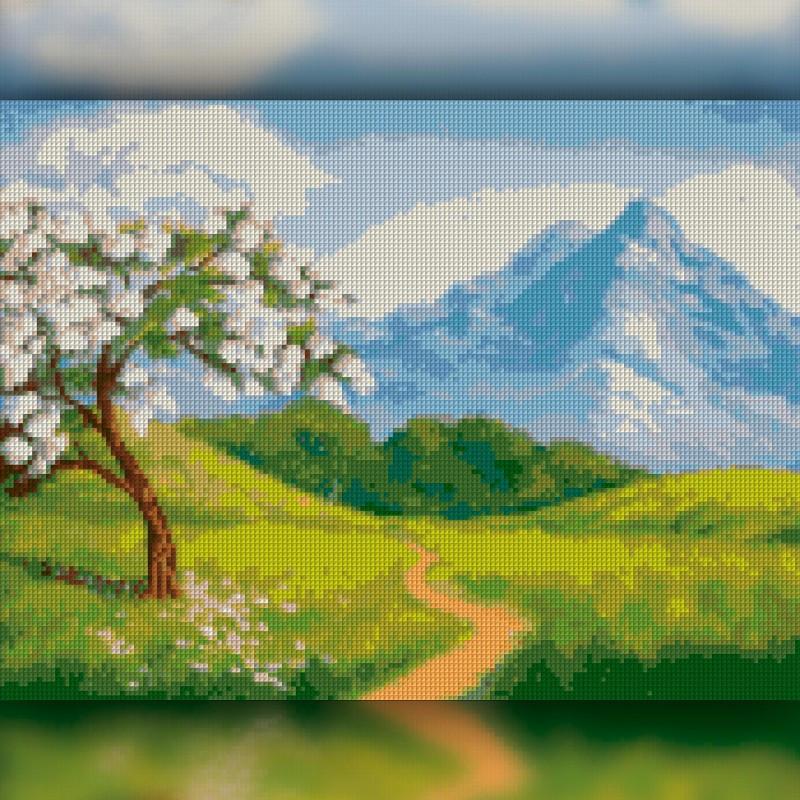 Алмазная мозаика The Wortex Diamonds Дорога в горы 50x60 см (TWD30001XL)
