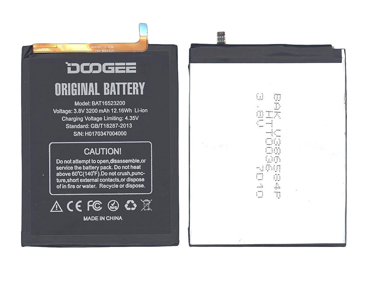 Акумулятор для смартфона Doogee BAT16523200 Y6 3,8V 3200 mAh 12,16 Wh Black