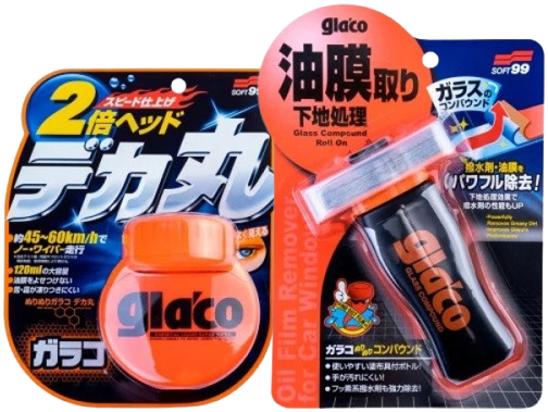 Набор для очистки и нанесения антидождя Soft99 Glaco