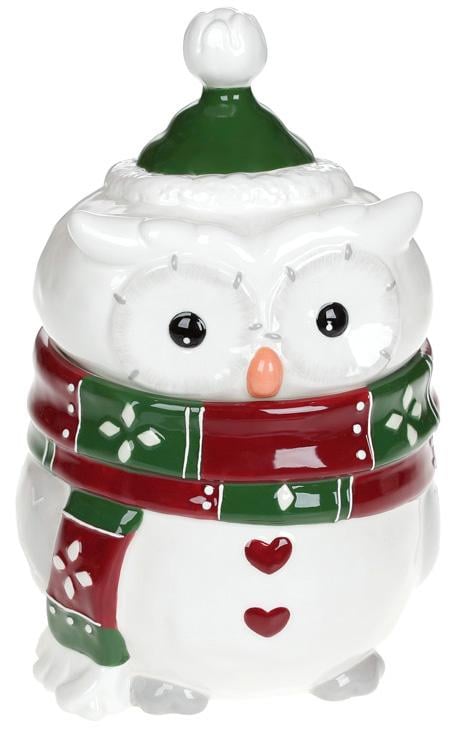 Банка Совушкин Уют 1100 мл керамическая яркий шарфик (BD-834-299) Банка Совушкин Уют 1100 мл керамическая яркий шарфик (BD-834-299)