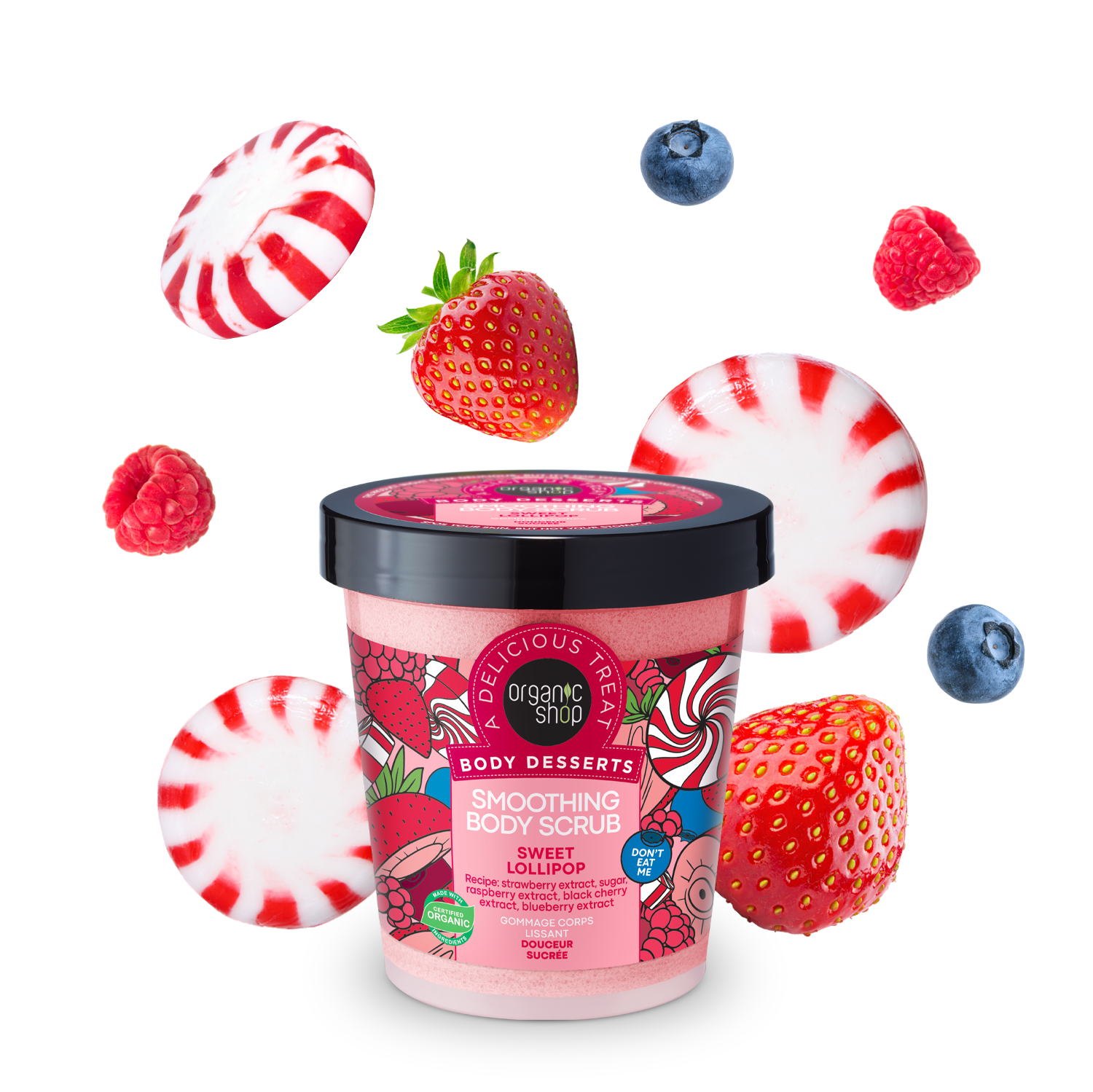 Скраб для тіла Organic Shop Body Desserts розгладжуючий Sweet Lollipop 450 мл