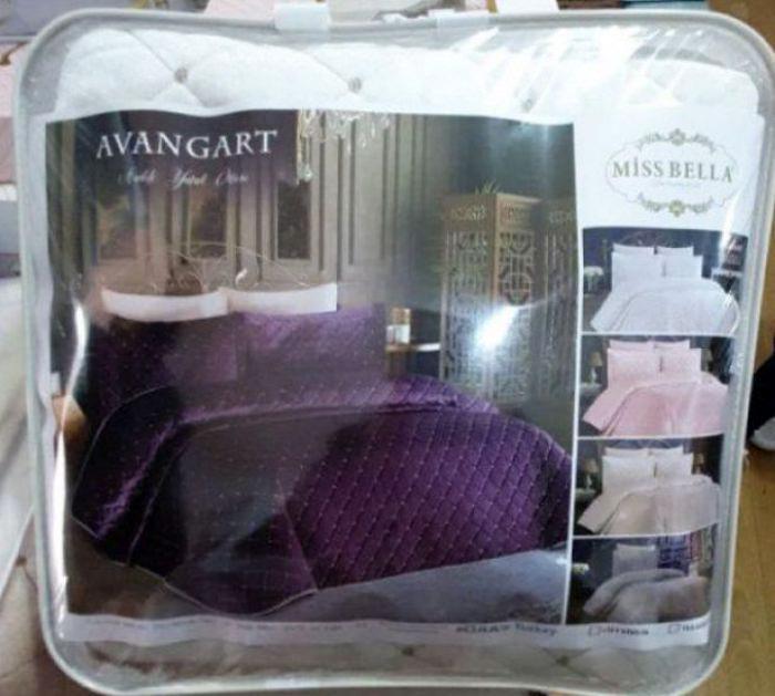 Покрывало Miss Bella Pudra велюровое с 2 наволочками 250х260см - фото 2