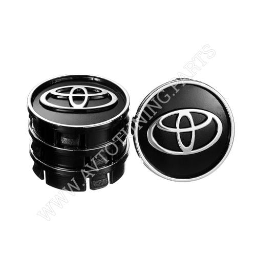 Заглушка колесного диска Toyota пластик 60x55 мм 4 шт.Black