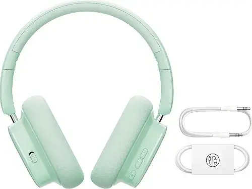 Наушники беспроводные BASEUS Bowie H1i Noise-Cancellation Wireless Headphones A00050402633-00 Green - фото 5