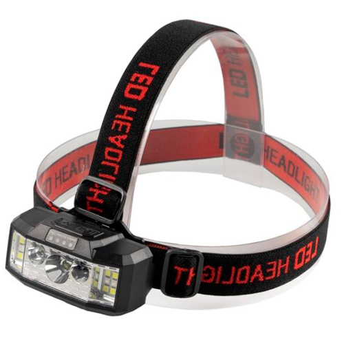Фонарь налобный 910A XPE+12SMD с сенсорным управлением