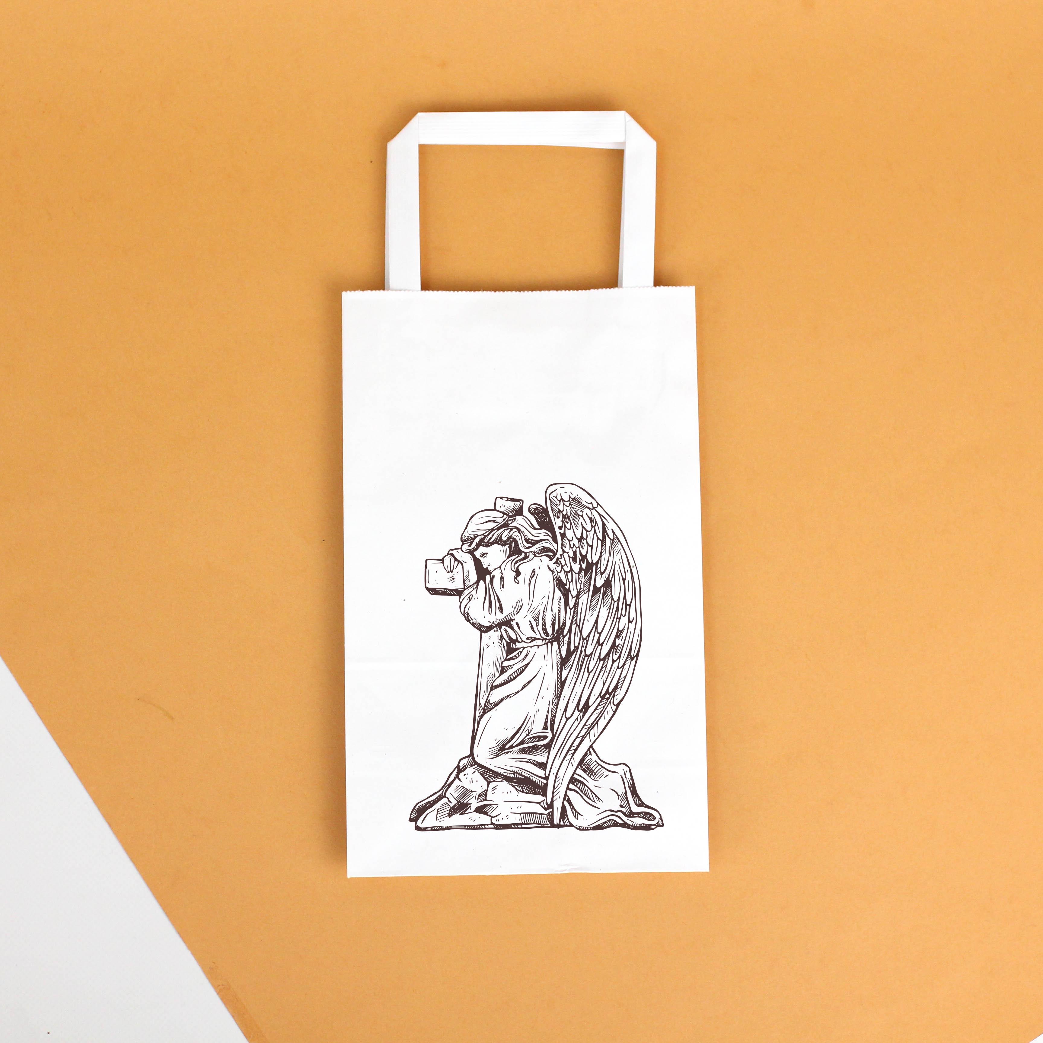 Пакет для релігійних подій Крафт з ритуальною символікою Янгол 150х90х240 мм 20 шт.