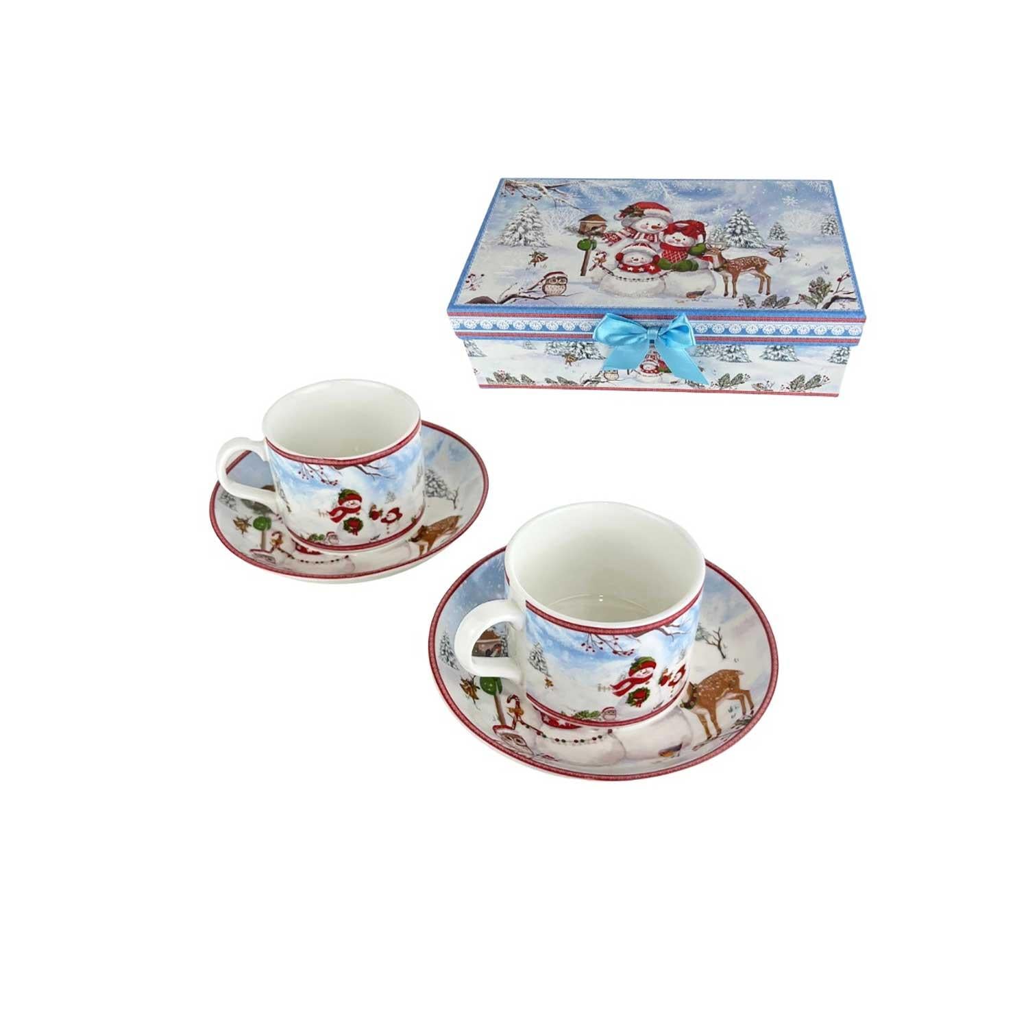 Набор Три снеговика чашка LC013S2/ 211 керамика 160 мл ложка и блюдце 2 шт. Набор Три снеговика чашка LC013S2/ 211 керамика 160 мл ложка и блюдце 2 шт.