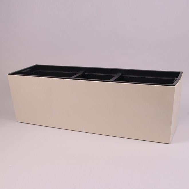 Горшок пластмассовый Flora URBI CASE BETON EFFECT с вкладом 77 см Кремовый (92177)