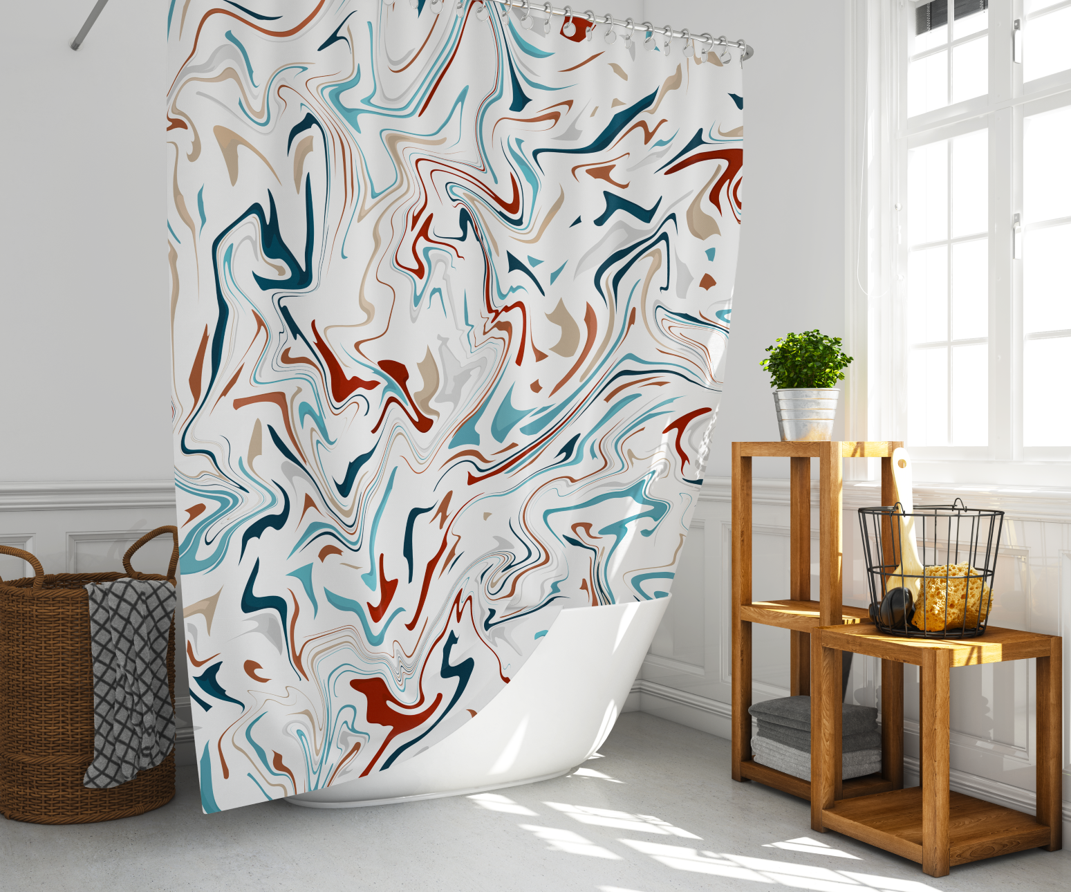 Штора для ванной Tropikhome Multicolored 180x200 см (27306940) - фото 2