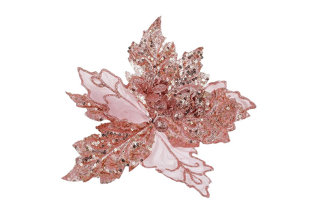 Цветок декоративный BonaDi Пуансеттия 25 см (839-792)