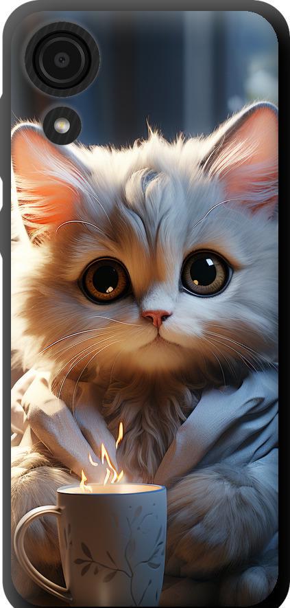 Чехол на Samsung Galaxy A03 Core A032F White cat (5646b-2539-42517)