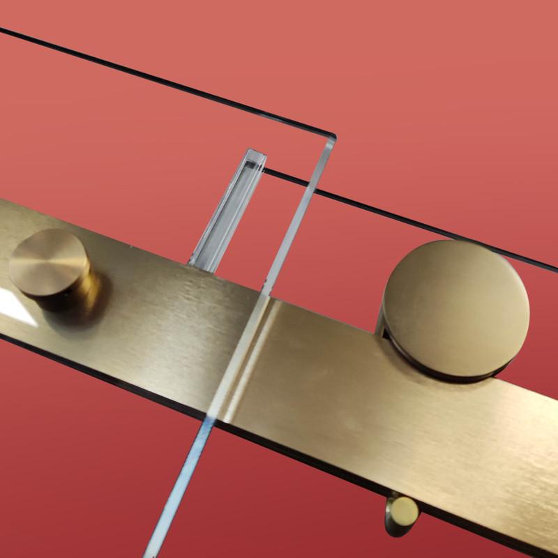 Душевая дверь в нишу KOER SR SD01-120x200-TR-12 прозрачное стекло Easy Clean 8 мм Золотой матовый (KR5377) - фото 3 Душевая дверь в нишу KOER SR SD01-120x200-TR-12 прозрачное стекло Easy Clean 8 мм Золотой матовый (KR5377) - фото 3