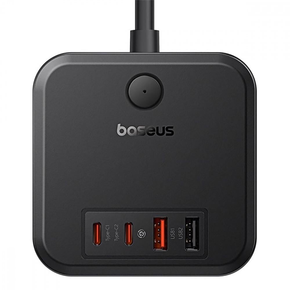Фильтр Baseus PowerCombo Cube Power Strip 3xAC+2xUSB+2xType-C 30 W 1,5 м Black