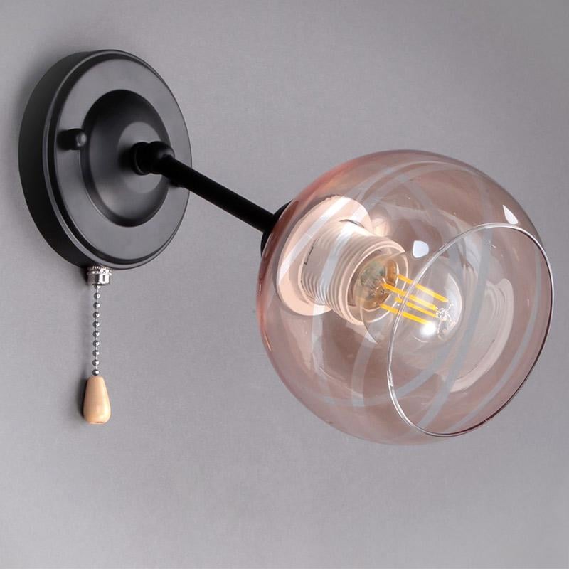 Настінний світильник Light House DL-18314/1W Чорний/Прозорий