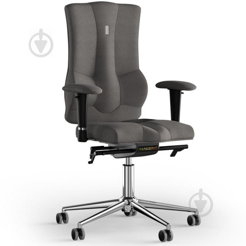 Кресло KULIK SYSTEM ELEGANCE Ткань без подголовника без строчки Серебристый (10-909-BS-MC-0505)
