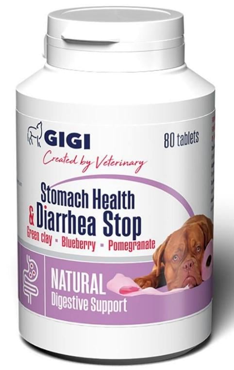 Ветсорбін проти діареї та для нормалізації роботи ШКТ Gigi Stomach Health&Diarrhea Stop 80 табл (00-00028029)