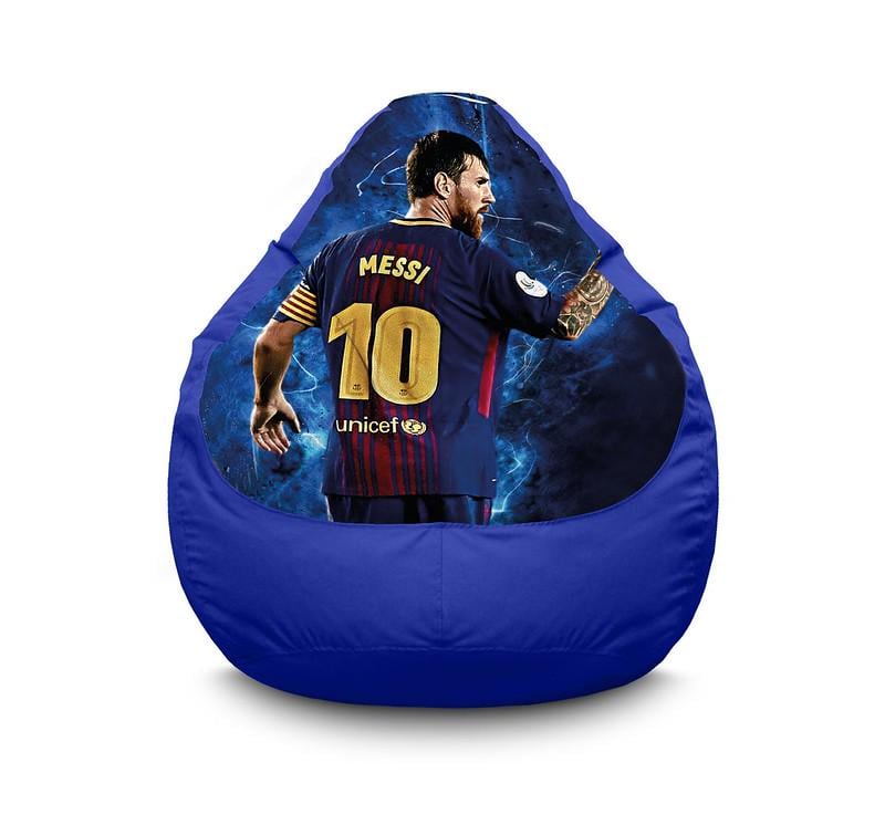 Кресло мешок iPuff Football Messi Оксфорд XXL 90х125 см Синий