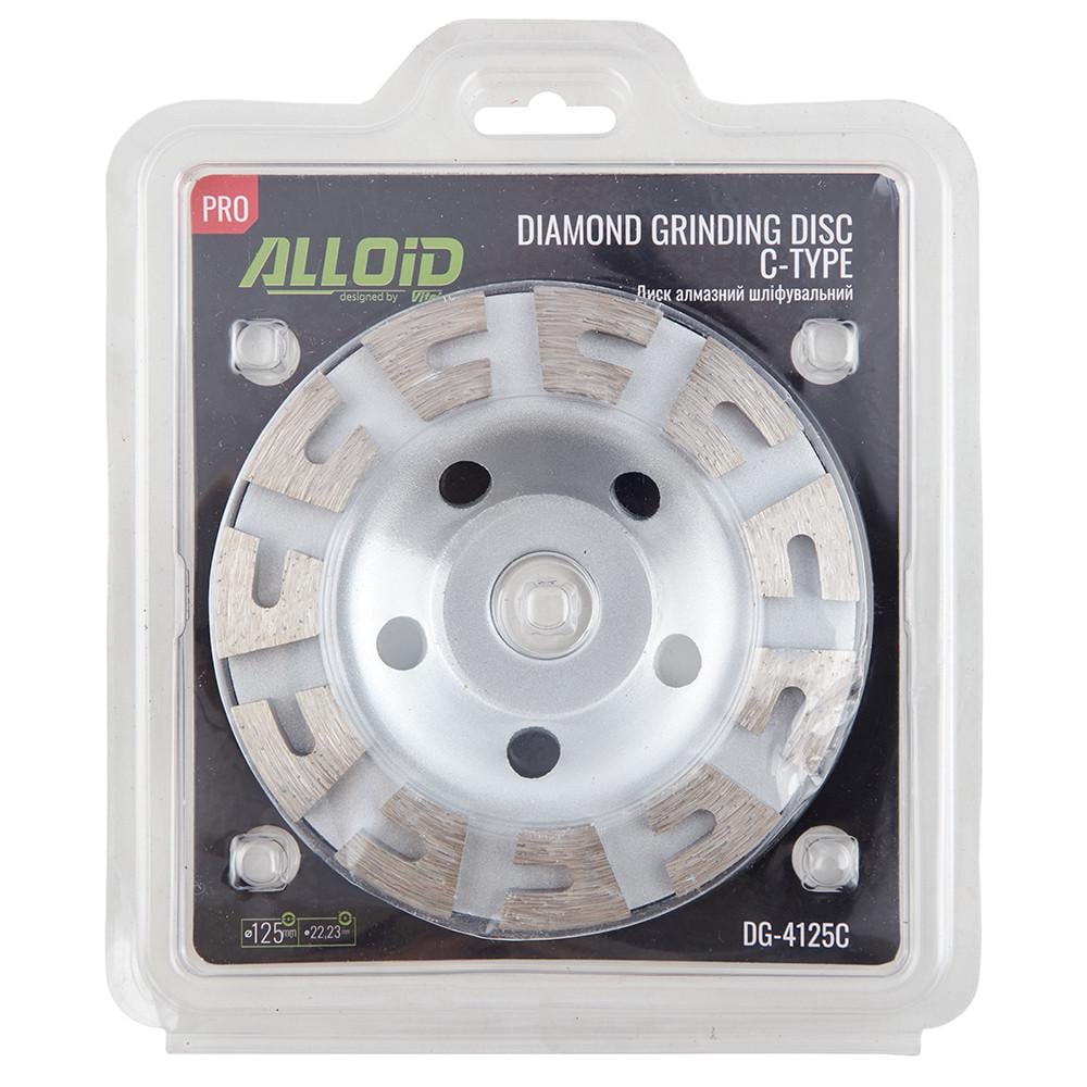 Круг алмазный Alloid Pro DG-4125C C-Type торцевой шлифовальный 125 мм (31641996)
