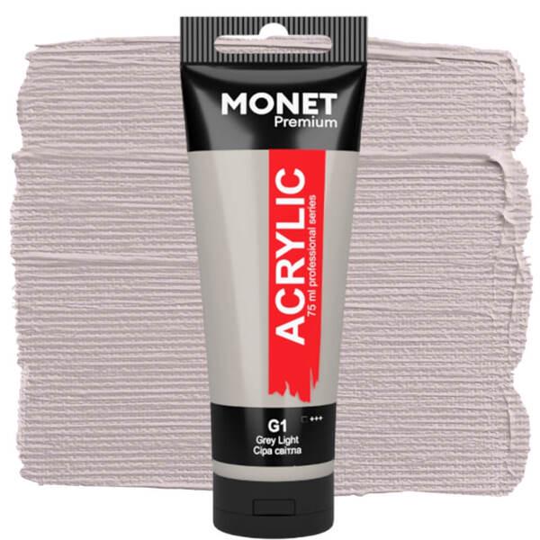 Акрилова фарба Monet G1 75 мл Світло-сірий (75125G1) - фото 1 Акрилова фарба Monet G1 75 мл Світло-сірий (75125G1) - фото 1