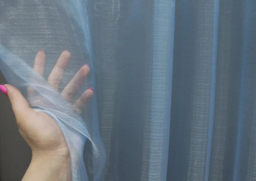 Тюль з аркою органза 260х160 см Блакитний (000к 51-203) - фото 4 Тюль з аркою органза 260х160 см Блакитний (000к 51-203) - фото 4