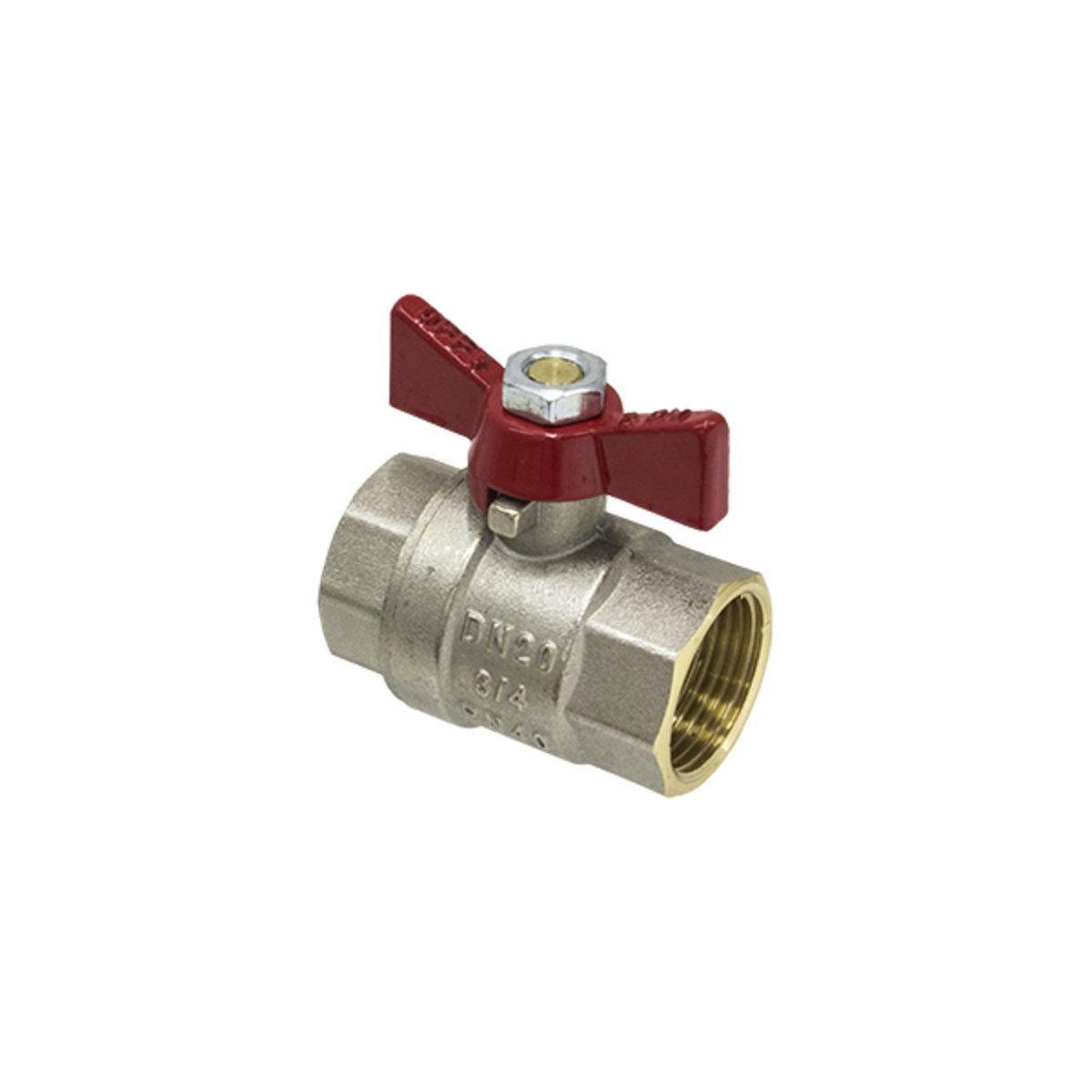 Кран шаровой Эко PN20 ВВ 3/4" EKB-02 бабочка (SW-3810)