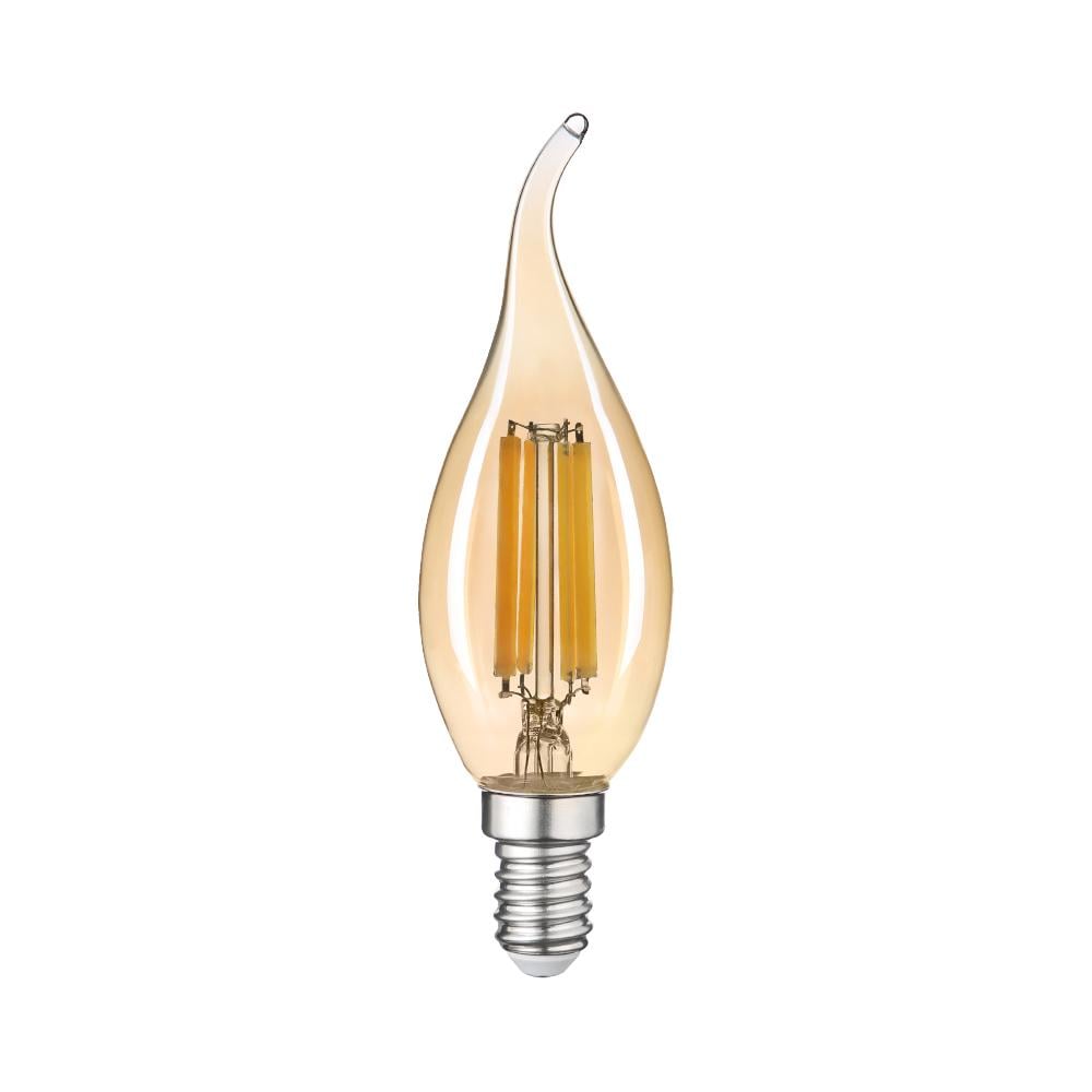 Лампа світлодіодна Violux FILAMENT С37 6W E14 2200K на вітру Бронзовий (833092)